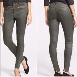 Eileen Fisher Army Green Moto Jeans Size 14